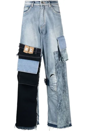 Natasha Zinko Vaqueros cargo con diseño patchwork