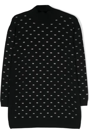 Elisabetta Franchi Vestido con monograma y cristales