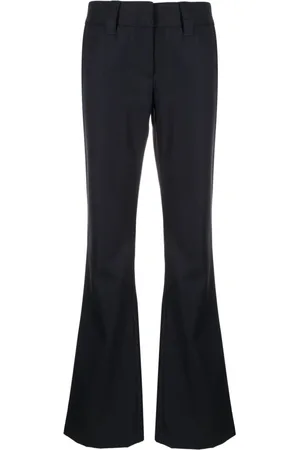 Palm Angels Pantalones acampanados de talle bajo