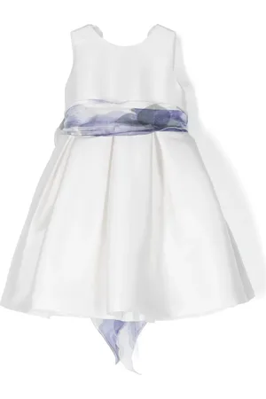 Mimilù Vestido plisado con lazo de organza