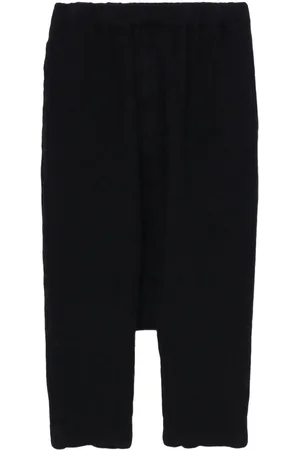 Comme des Garçons Pantalones capri de tiro caído