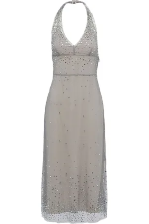 Prada Vestido con cristales bordados