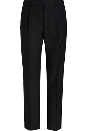 Etro Pantalones rectos con motivo de cachemira