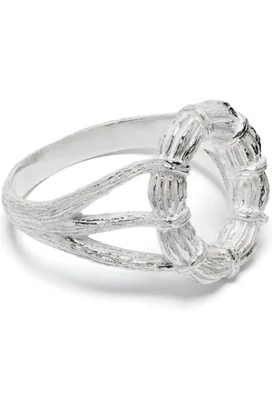 Bleue Burnham Anillo British Willow mini en plata de ley