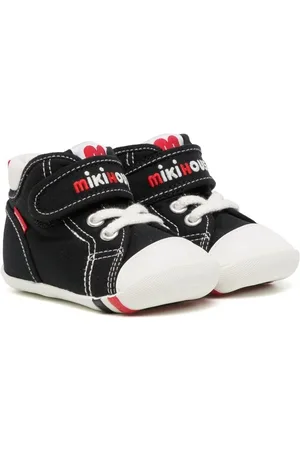 Miki House Zapatillas con logo bordado y tira autoadherente