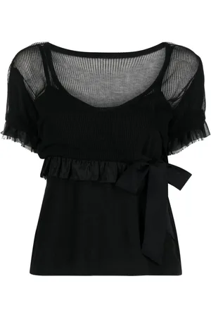 LOUIS VUITTON Blusa con ribete de volantes 2000