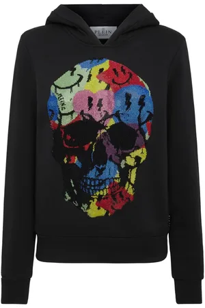 Philipp Plein Sudadera Smile con capucha y strass