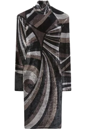 Puccini Vestido midi con estampado Iride