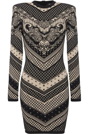 Balmain Vestido corto con monograma