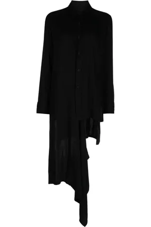 YOHJI YAMAMOTO Vestido camisero asimétrico