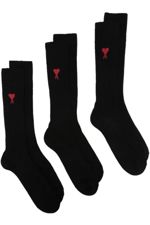 Ami Pack de tres pares de calcetines con logo