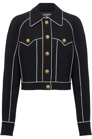 Balmain Chaqueta estilo western de crepé