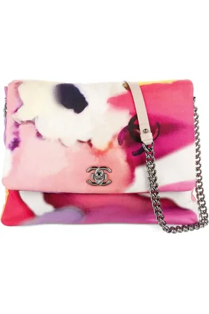 CHANEL 2015 maxi floral-print shoulder bag