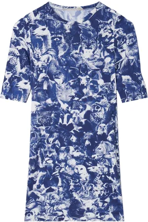 Stella McCartney Vestido corto con estampado Animal Forest