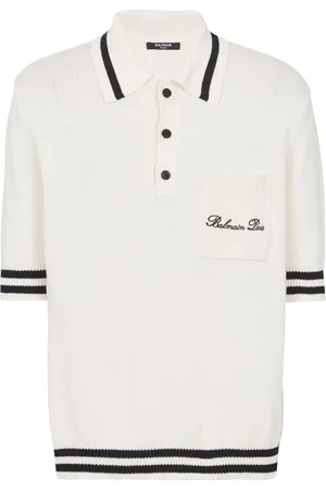 Balmain Polo con logo bordado
