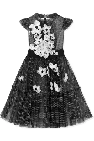 Marchesa Notte Vestido con detalle floral