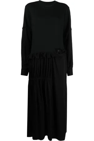 YOHJI YAMAMOTO Vestido largo con capas escalonadas