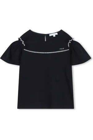 Chloé Blusa fruncida con ojales