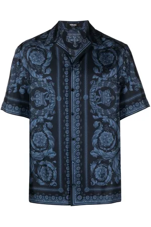 VERSACE Camisa con manga corta y estampado Barocco