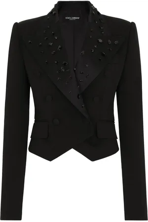 Dolce & Gabbana Blazer corto con detalles de cristal