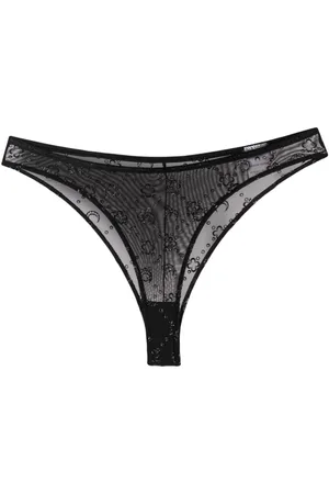 Marine Serre Bragas Monagram con detalle de purpurina