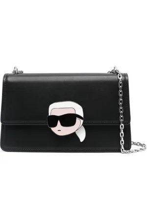 Karl Lagerfeld Bolso de hombro de cuero Ikon Lock
