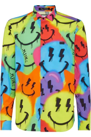 Philipp Plein Camisa Sugar Daddy Smile Graffiti
