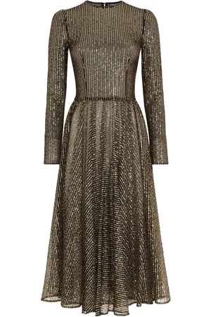 Dolce & Gabbana Vestido midi acampanado con lentejuelas