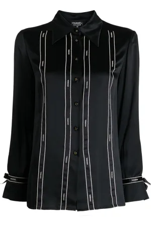 CHANEL Camisa con logo estampado 1994