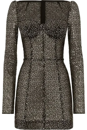 Dolce & Gabbana Vestido corto tipo bustier con lentejuelas