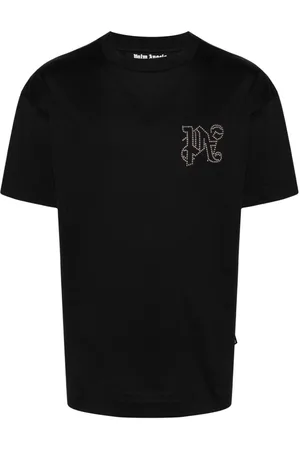 Palm Angels Camiseta con monograma de apliques