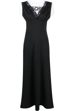 Moschino Vestido largo con logo