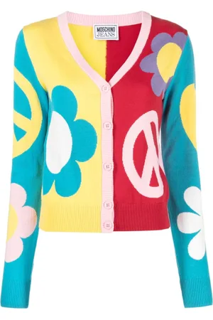 Moschino Cárdigan con motivo en intarsia