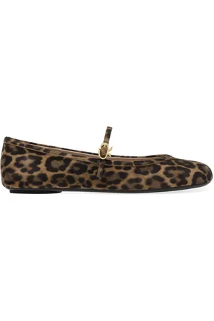 Gianvito Rossi Bailarinas Carla con motivo de leopardo