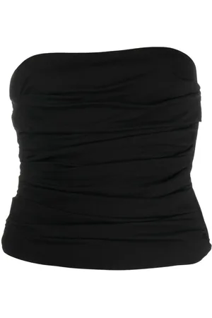 Moschino Top estilo bandeau con diseño fruncido