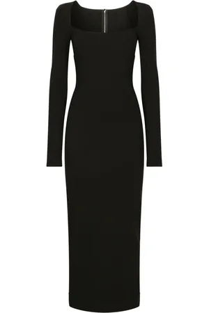 Dolce & Gabbana Vestido midi con cuello cuadrado