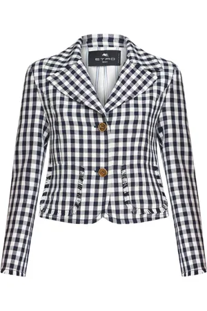 Etro Chaqueta corta a cuadros gingham