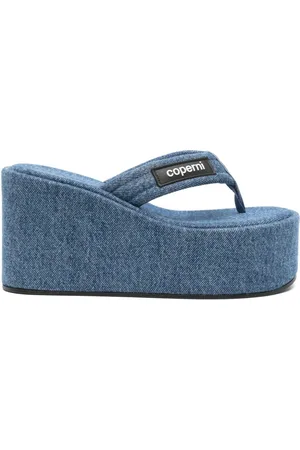 COPERNI Sandalias vaqueras con cuña de 100mm