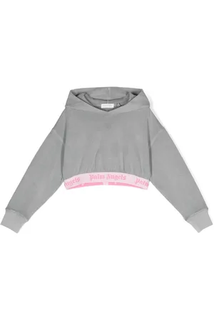 Palm Angels Sudadera corta con capucha y logo