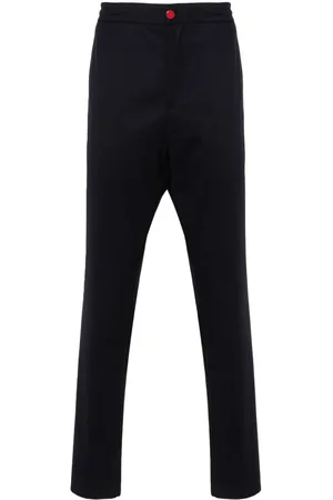 Kiton Pantalones ajustados con parche del logo
