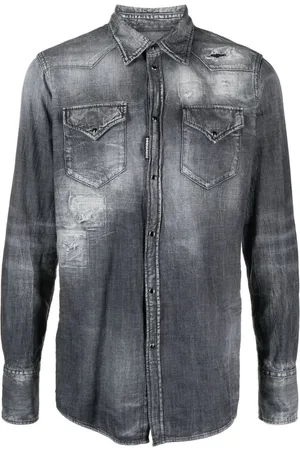 Dsquared2 Camisa vaquera Classic Western con efecto envejecido
