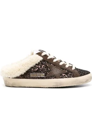 Golden Goose Mules Super-Star con purpurina