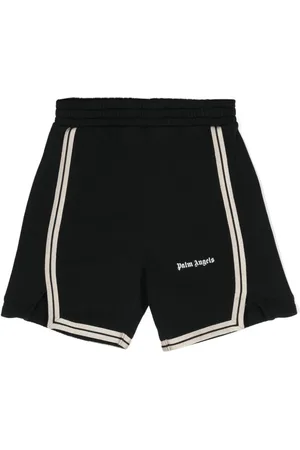 Palm Angels Bermudas a rayas con detalle del logo
