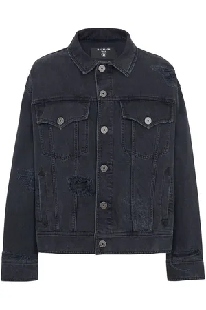 Balmain Chaqueta vaquera con detalles rasgados