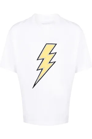 Neil Barrett Camiseta con bordado Thunderbolt