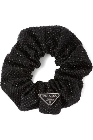 Prada Coletero de satén con apliques de cristal