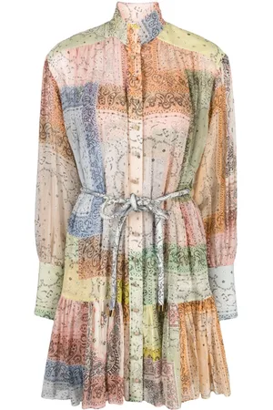 ZIMMERMANN Vestido corto Matchmaker Lantern con motivo de bandana