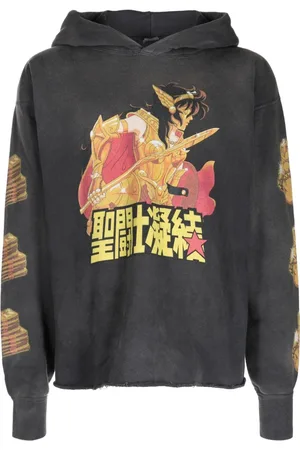 SAINT MXXXXXX Graphic-print cotton hoodie