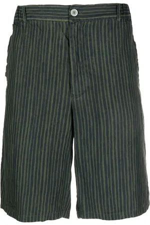 120% Lino Bermudas con botón