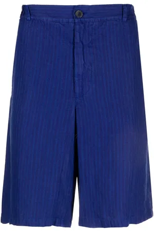 120% Lino Bermudas con botón